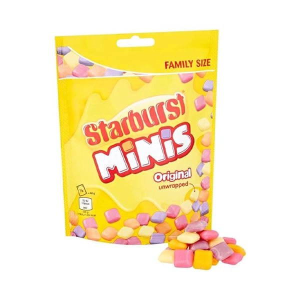 Starburst Mini's Original Fruit Sweets Family Size Pouch - 176g