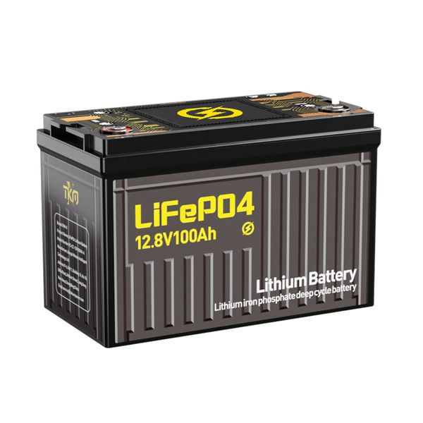 TKM-X LiFePO4 battery Lithium Battery 12.8v 100Ah RV/Outdoor/Home/UPS power