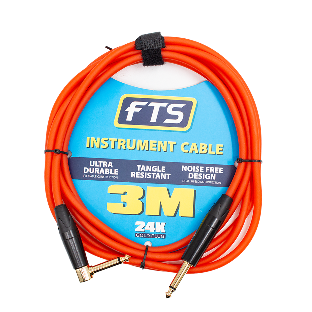 FTS Instrument Cable Alll 24K Gold Plug [TJ134+TJ134A/3M]