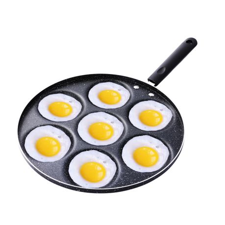 Egg Skillet, Non-stick Egg Frying Pan, 7-cavity Round Pancake Pan