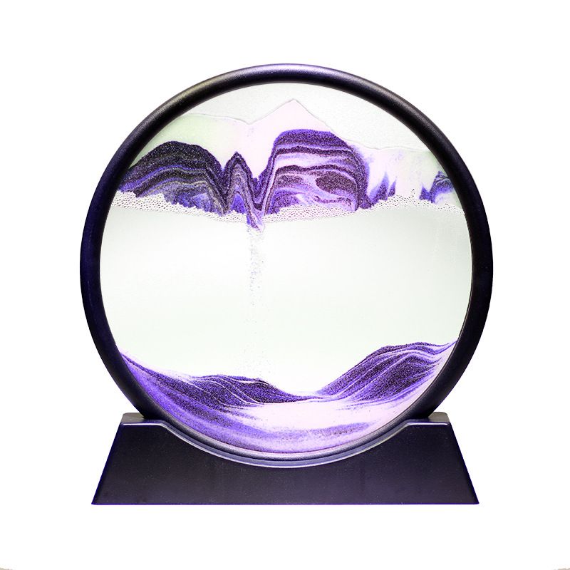 10 inch 3D Deep Sea Moving Sand Art Hour Glass Sandscapes