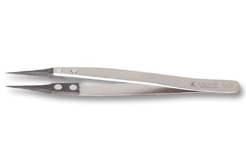 Ideal-Tek (5 CF SA) Tweezer, Precision, 130 mm, Stainless Steel Body