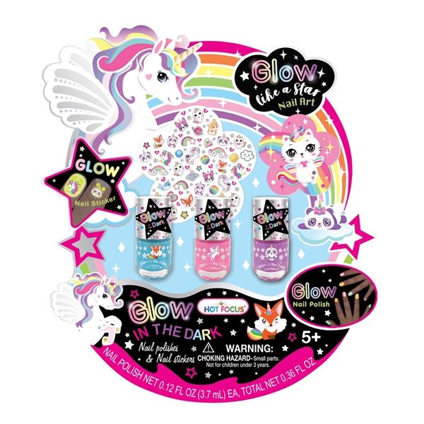 Hot Focus Glow like a Star Nail Art