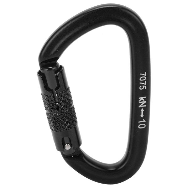 Black No.8 Auto-Locking Climbing Carabiner
