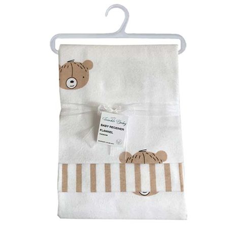 2Pack Receiver Baby Blanket-Bear face Image