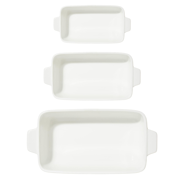 Set of 3 Premium Ceramic Casserole Set