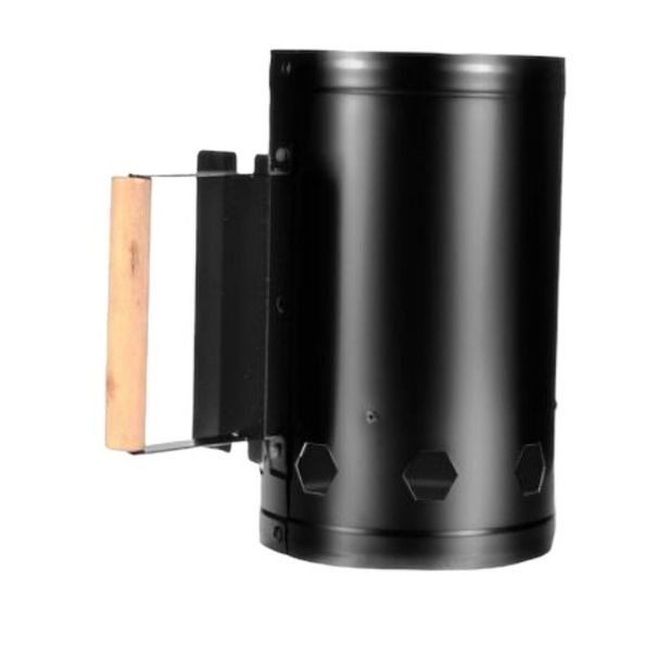 Stainless Steel Chimney Charcoal Starter-Black