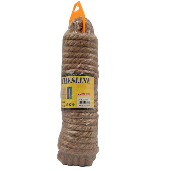 Clothesline Hemp Rope 12mm x 10m