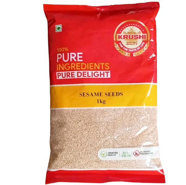 Krushi 100% Pure Sesame Seeds (1kg) - Premium Natural Delight