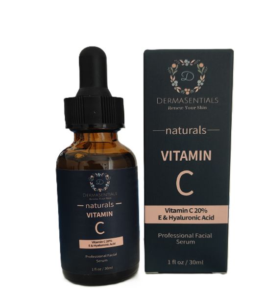 DERMASENTIALS 20% Vitamin C, E &amp; Hyaluronic Acid Face Serum