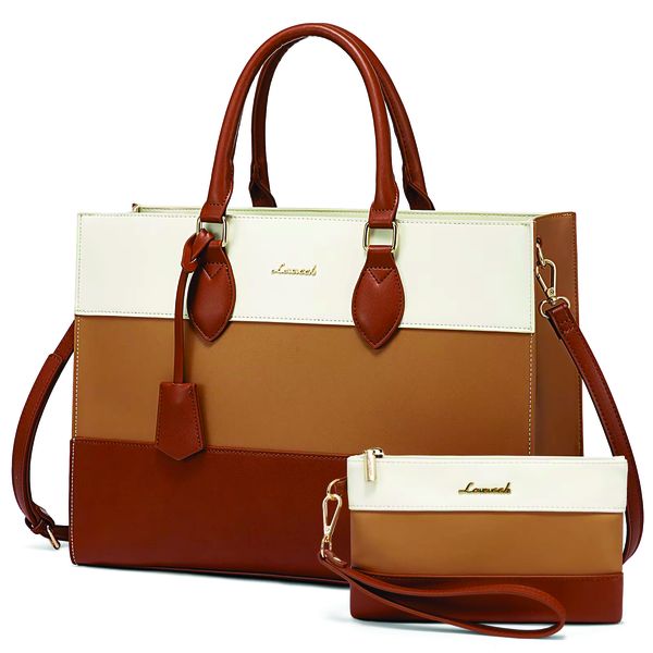 Lovevook Women's Laptop Handbag Work Office Bag Computer Briefcase - 15.6
