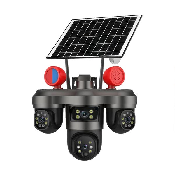 4G Solar PTZ Security Camera with Triple Lens, Night Vision &amp; 2-Way Audio