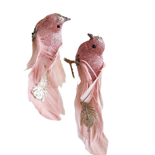 Realistic Feather Bird Decorations for Holiday and Party Use