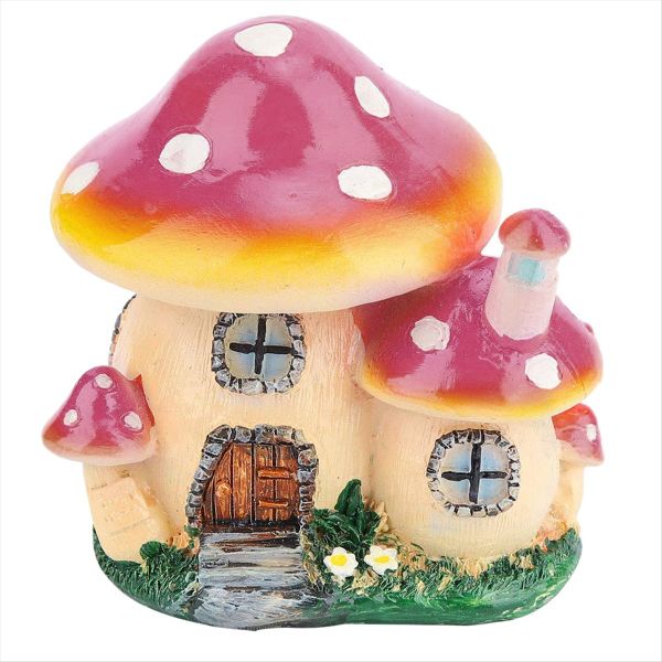 Miniature Statue Resin Fairy Garden House Statue Purple