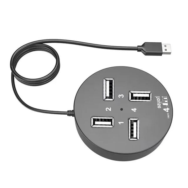 High-Speed Splitter Round USB Transmission USB2.0 4port HUB Power Adapter