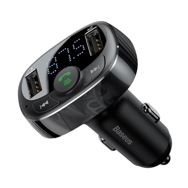 Baseus T Shaped S-09A Car Bluetooth MP3 Player - Black