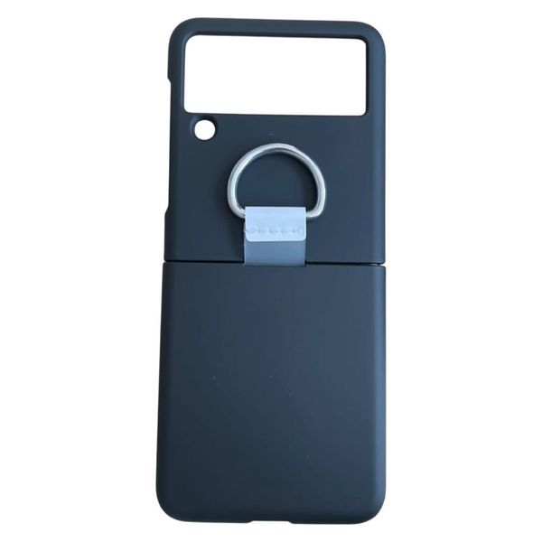 Ring Holder Silicone Protective Case for Samsung Z Flip 3 5G