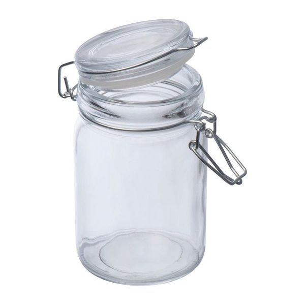Cylinder Clip-top Jar - 8.5cm x 4.5cm - Pack Of 6