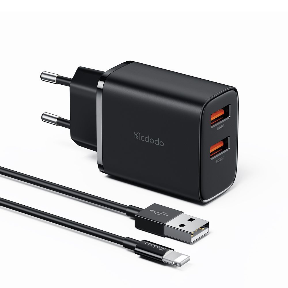 Mcdodo 12w Dual Port Charger USBA to Apple Lightning Cable iPhone Charger Shop Today. Get it
