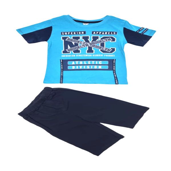 Little People - Shop: Blue T-shirt and Short Set