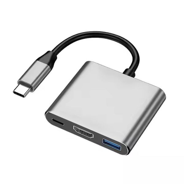 3-in-1 USB-C Hub 4K PD 100W Adapter Compatible with Laptop