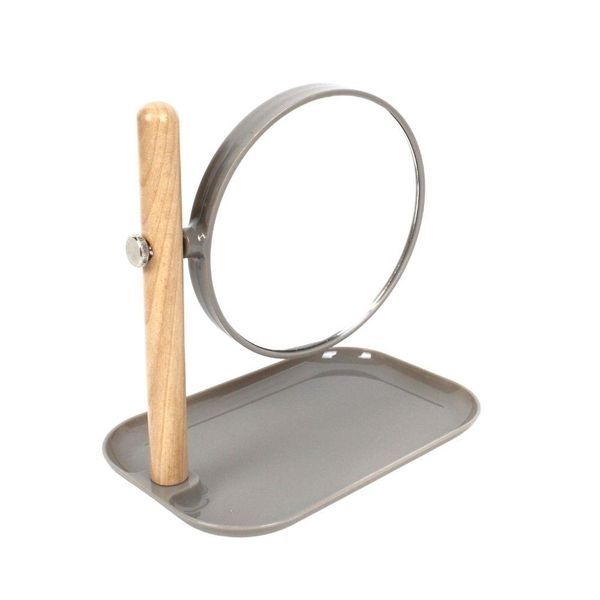 Bathroom Solutions - Make Up Mirror On Stand - Graphite