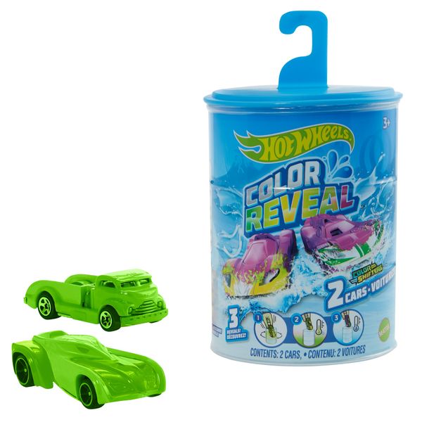 Hot Wheels colour Reveal 2 Pack of Vehicles with Surprise Reveal