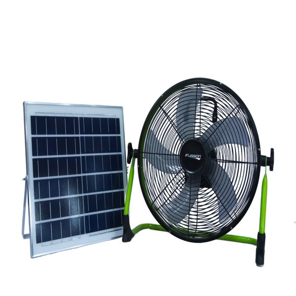 Fussion 14" Solar Rechargeable Floor &amp; Table Fan