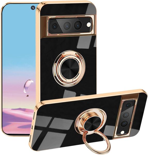 Electroplating Ring Holder Phone Case Compatible With Google Pixel 9 Pro XL