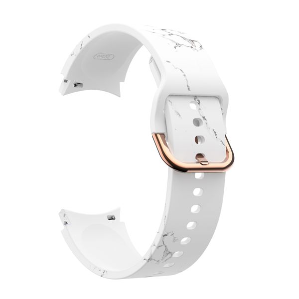 Silicone Strap Compatible with Samsung Galaxy Watch 4/5/6/7 - Marble Pattern