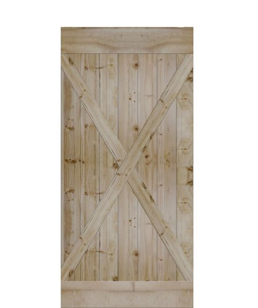 X-Brace Plank Barn Door (Only)