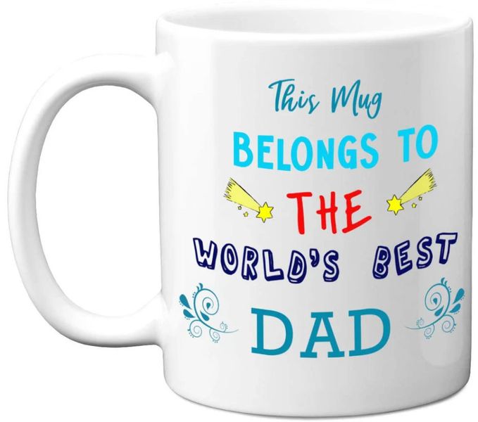 This Mug Belongs To World's Best Dad Birthday Christmas Fathers Day Mug