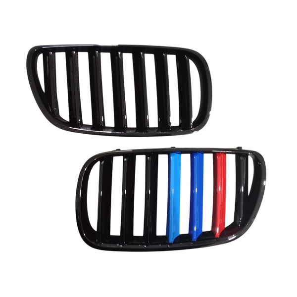 BMW E83 X3 Single Slat with Colours Kidney Grills Gloss black Facelift
