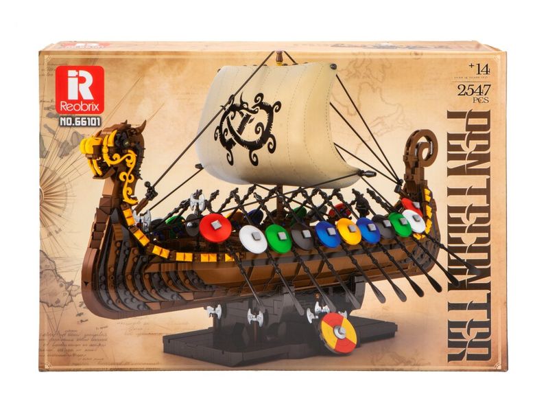 Reobrix Viking Longship (2547pcs) - 54cm Long