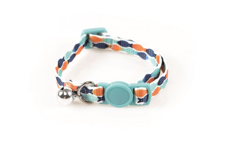 M-Pets Eco-Friendly Zany Cat Collar - Blue &amp; Orange