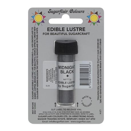 Sugarflair Dark Silver Edible Glitter Dust 10g