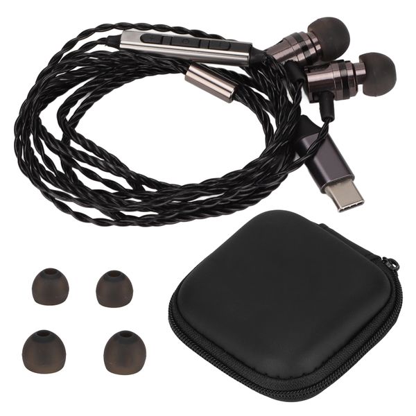 Type C wired monitor earbuds with DAC