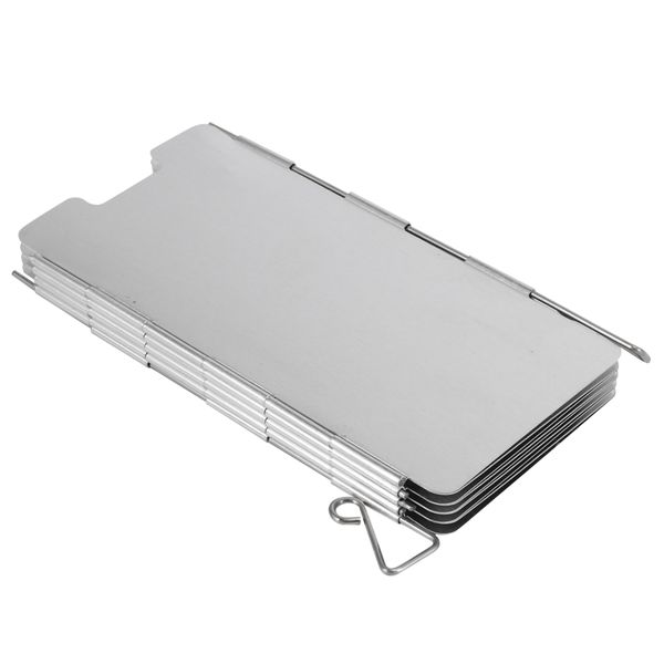 9 Plates Foldable Outdoor Camping Cooking Windshield