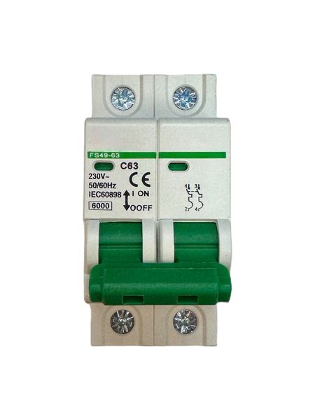 AC 63A 2 Pole Circuit Breaker -MRUL