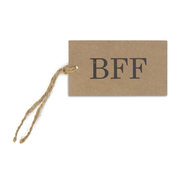 Gift Tags - BFF - Kraft Paper - Brown Note Cards - Pack of 10