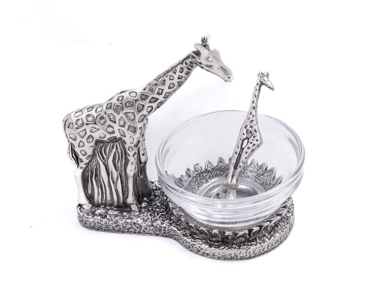 Earthangel Giraffe Condiment Bowl &amp; Spoon
