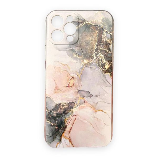 AMA Silicone Marble Pattern Phone Cover For iPhone 11 Pro Max - Multicolor