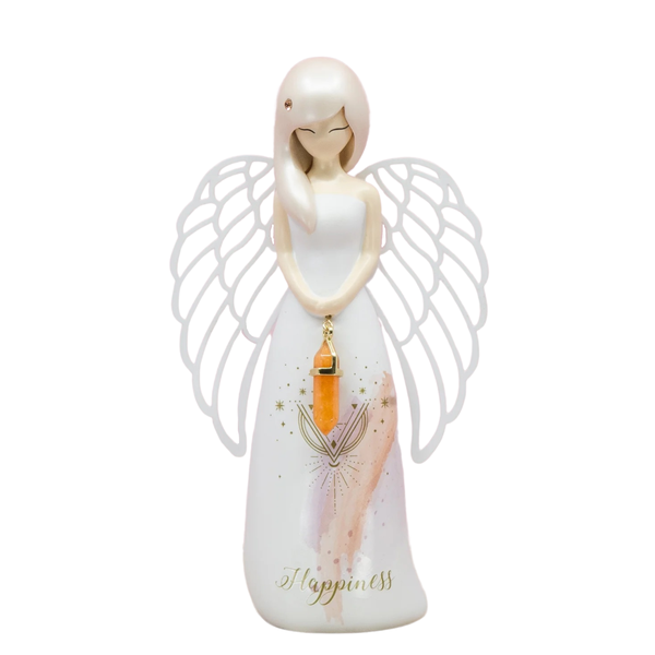 Happiness - Sunstone Crystal Angel Figurine
