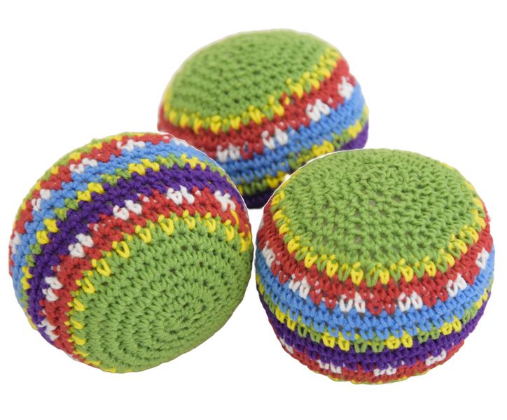 SKA Footbags Hacky Sack Balls - Green Set of 3