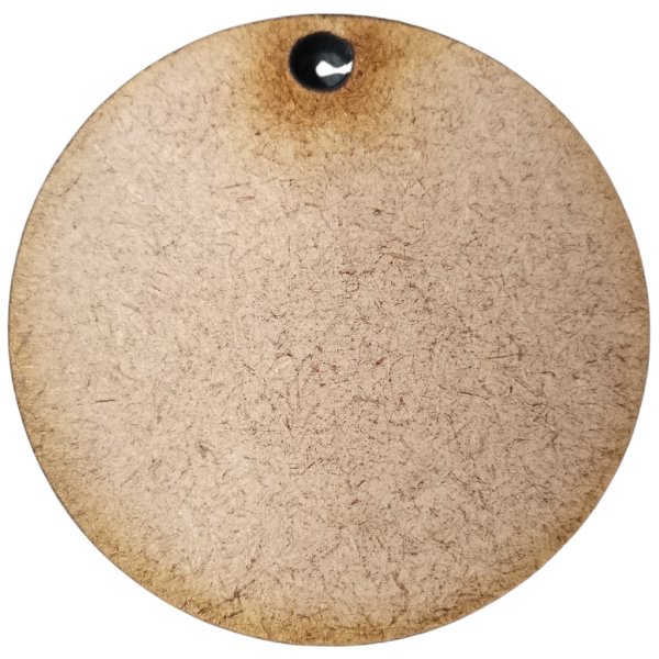 MDF Discs (Set of 10) - Round 6cm Keyring Hole