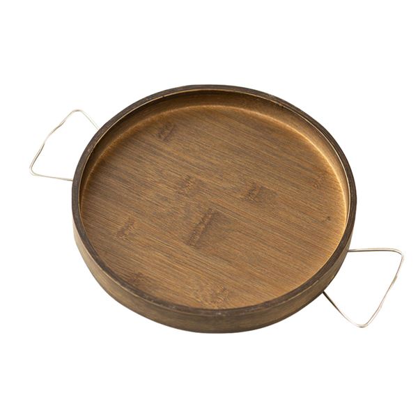 Round Wooden Sofa Arm Rest Clip On Tray