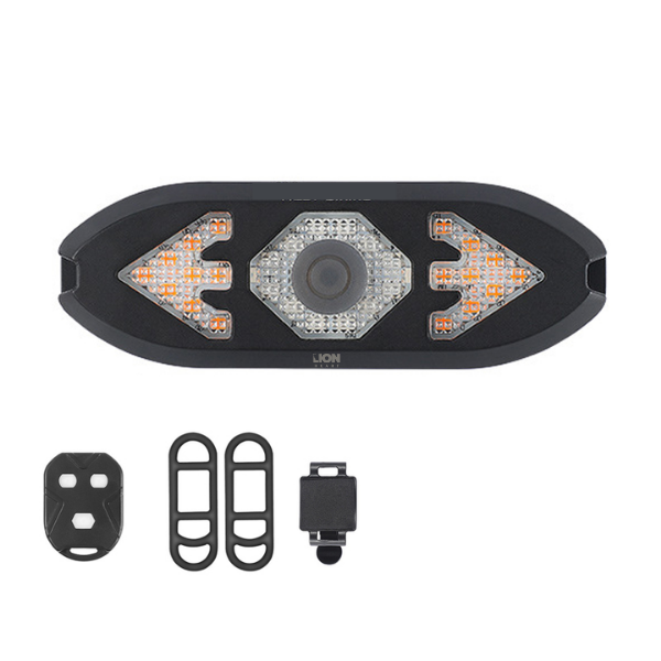 LH LED Bike Indicator Tail Light with Left and Right Turn Signal - Black