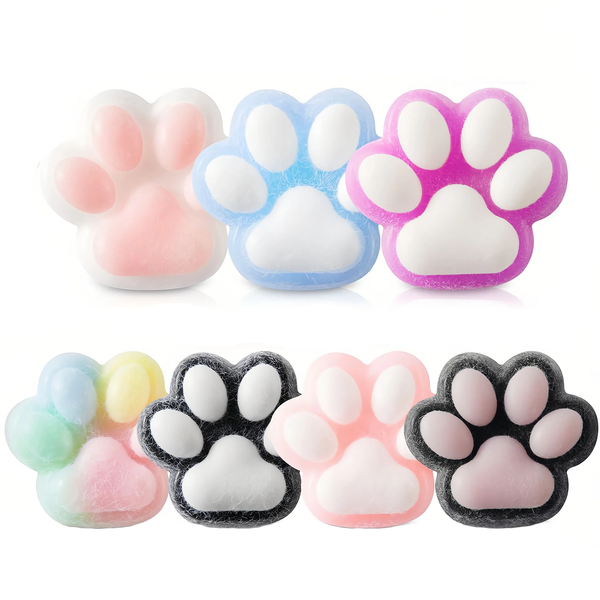 7-Piece Set Of Super Soft Cat Paw Squeezing Toys