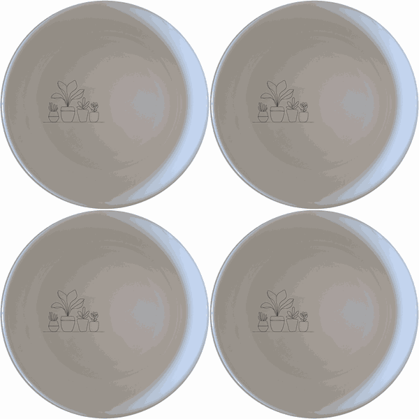Warm Terracotta Pots Leafy Plants Bowl Set of 4 - Range 1