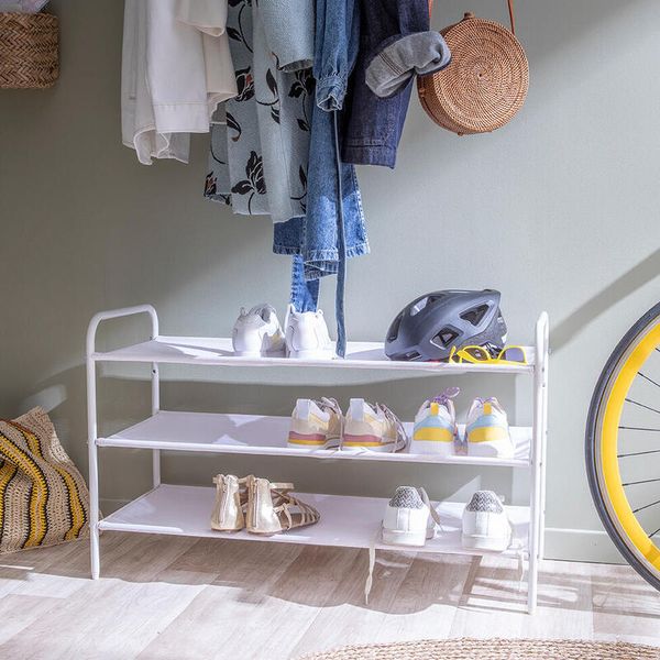 Spaceo Studio Shoe Storage Stackable - White 0